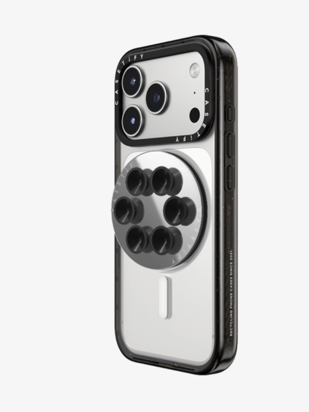 Snap & Stick Mirror Grip Stand - black
